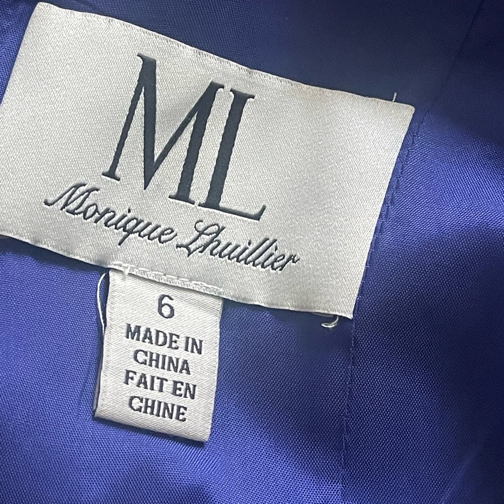 Monique Lhuillier Royal Blue Lace Midi Dress - Picture 6 of 8
